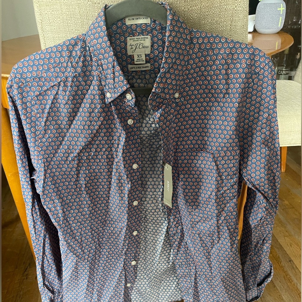 J Crew Men’s Slim Untucked Shirt, NWT, Size XS